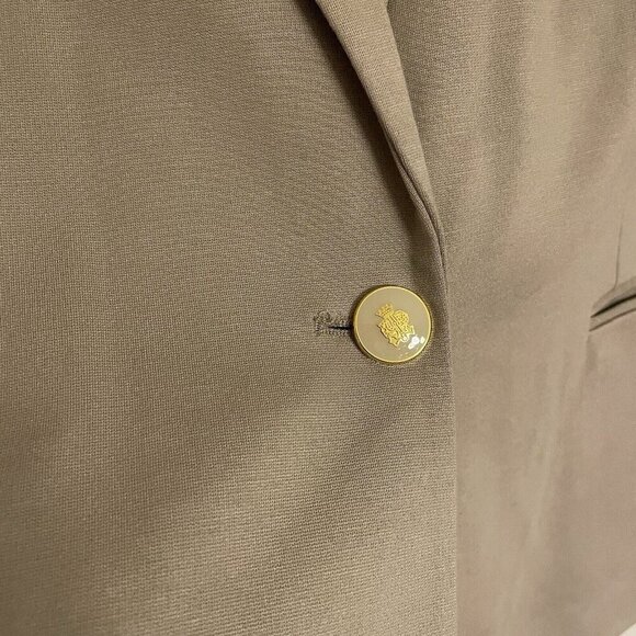 Philosophy Womn 14 Beige Desert Rock Single Button Front Ponte Blazer Jacket NWT - Picture 2 of 13